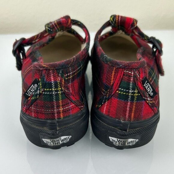 VANS Red Tartan Plaid MaryJane Sneakers Size 6.5 Women’s 5 Men’s - Picture 8 of 16